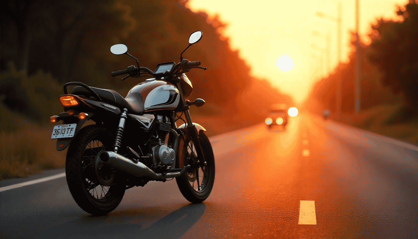 Hero Splendor Plus Xtec with digital display and USB charger parked on Indian road